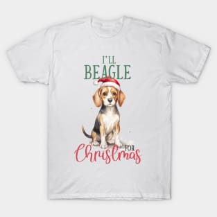 Christmas Beagle Pun T-Shirt